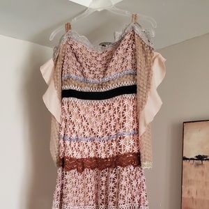 Lace dress, antique rose